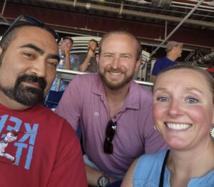 Members of Rittenhouse Psychiatric Associates' team pose for a photo at a Phillies baseball game.