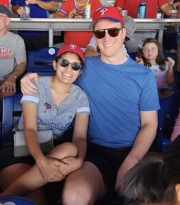 Members of Rittenhouse Psychiatric Associates' team at a Phillies baseball game.
